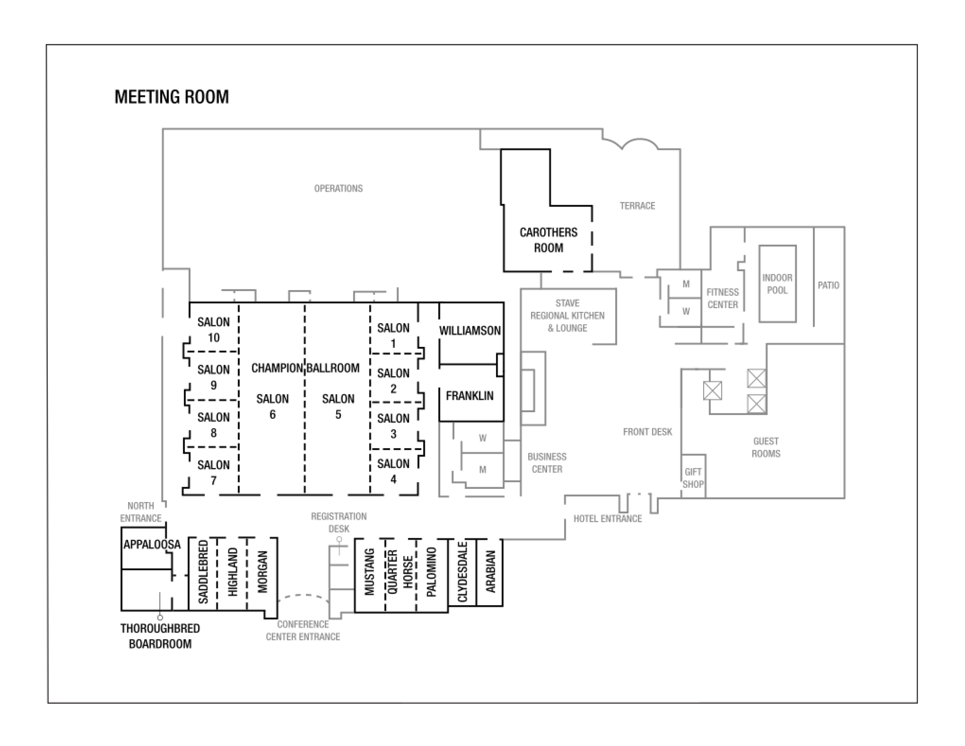 Conference Center Hotel Main Level Floor Plan